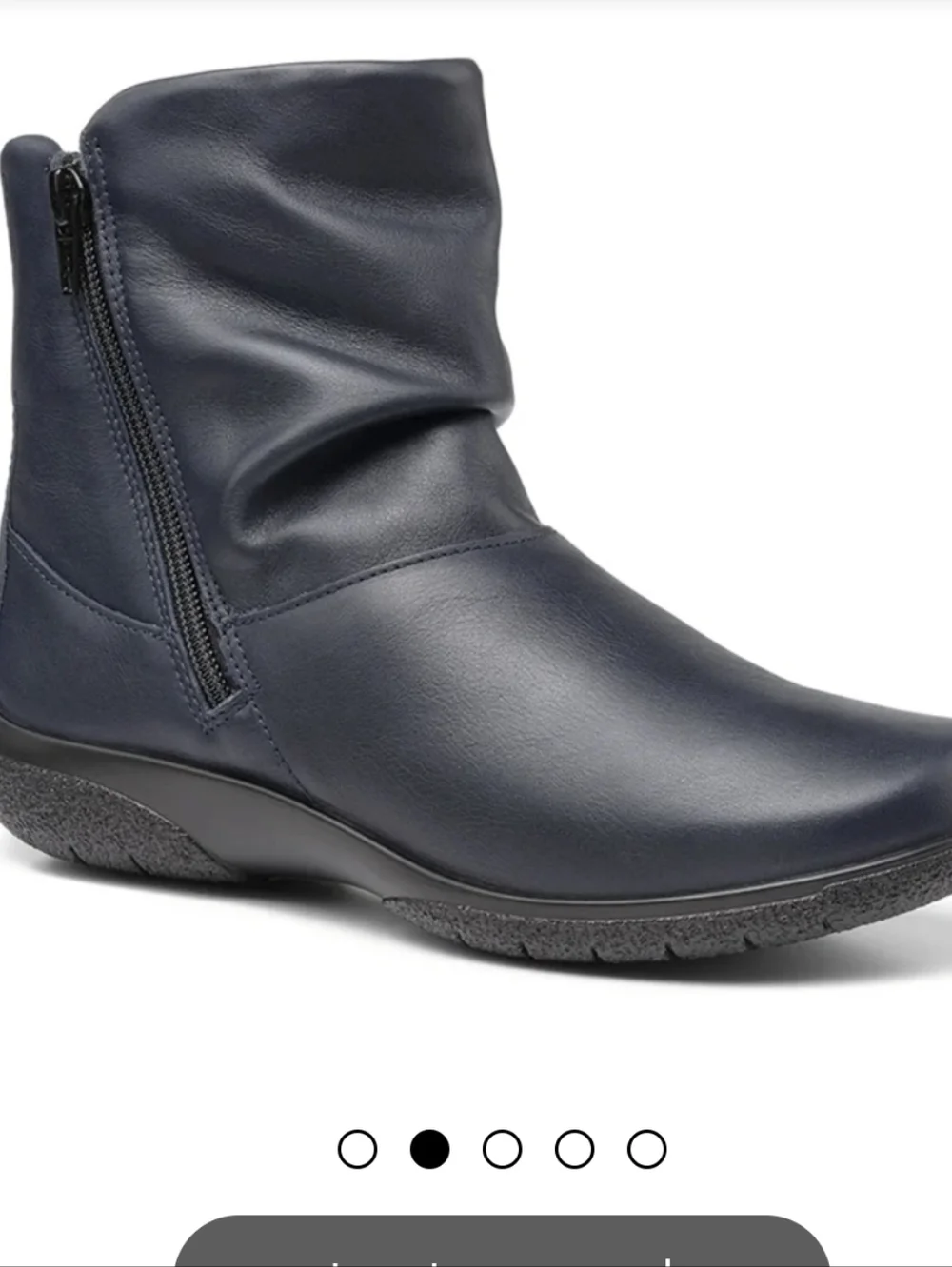 Hotter Whisper Slouch Women’s Navy Ankle Boots - Classic Comfort Sz 8 Boho
